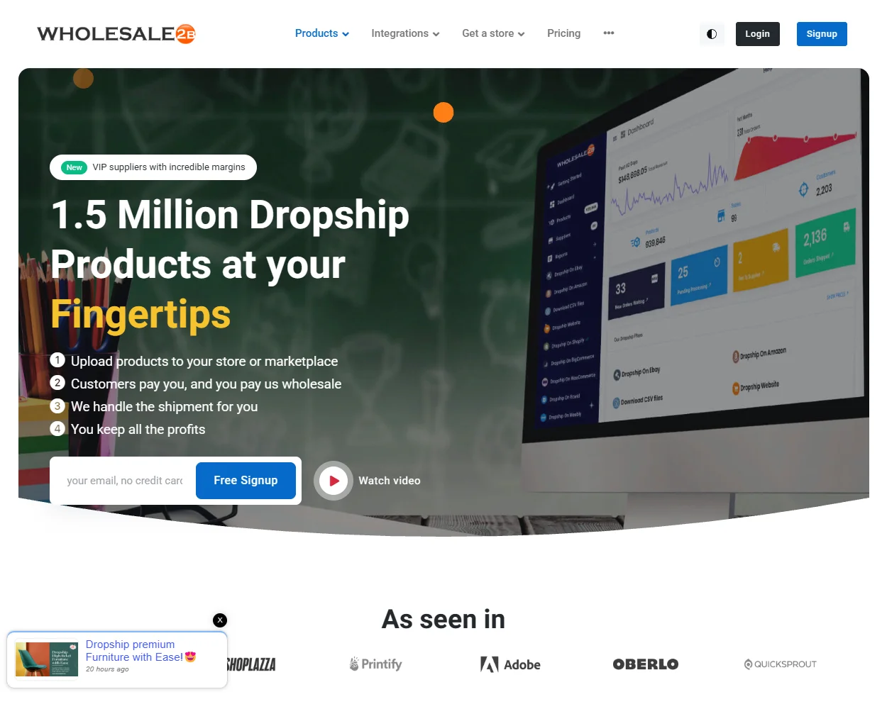 Wholesale2b features