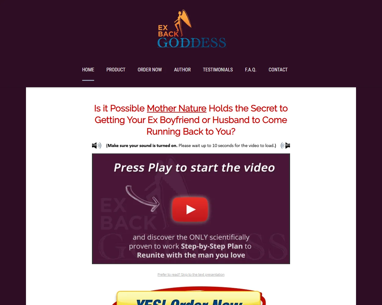 Ex Back Goddess features