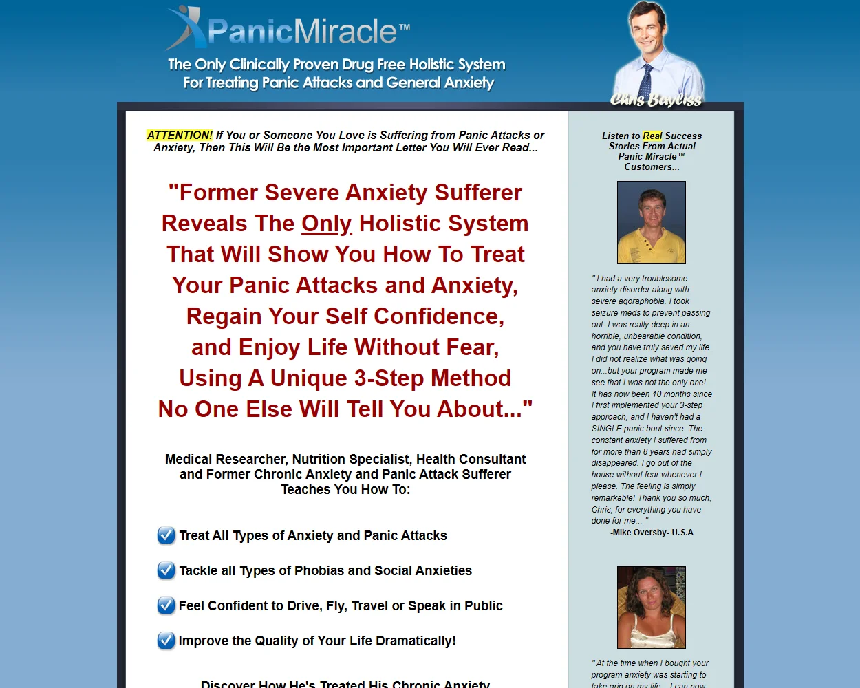 Panic Miracle features