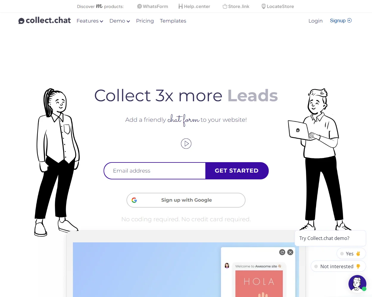 Collect.chat features