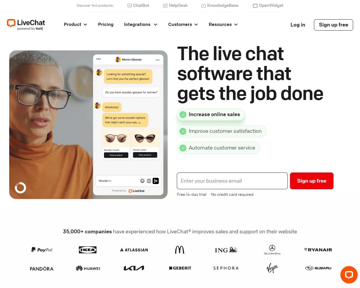LiveChatInc features