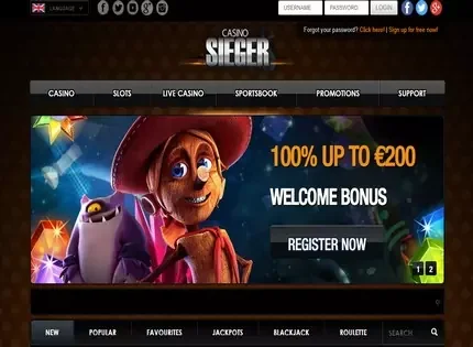 Casino Sieger features