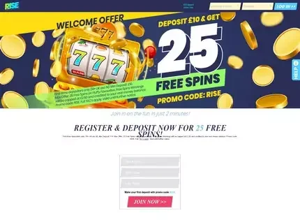 RiseCasino.com features