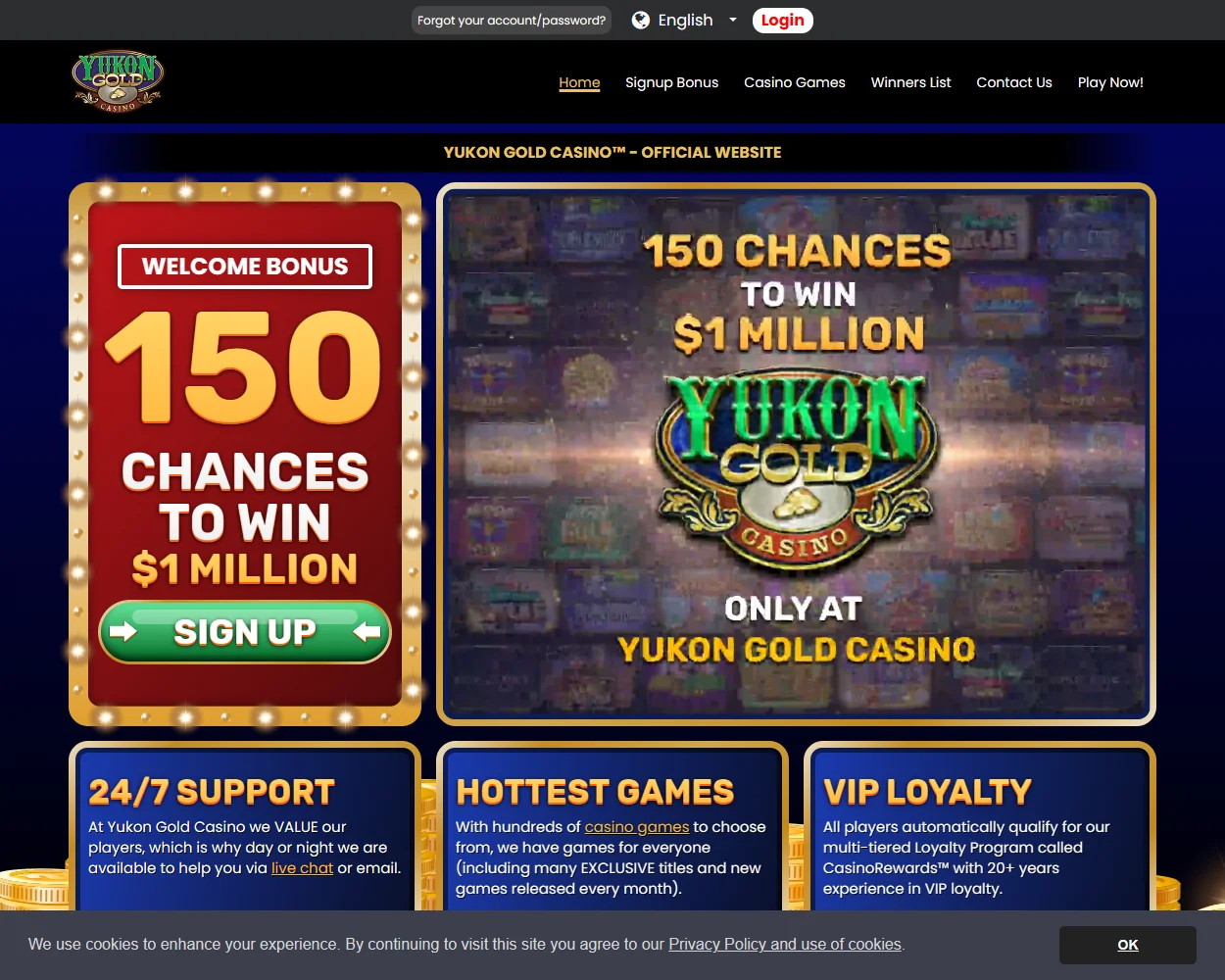 Yukon Gold Casino features