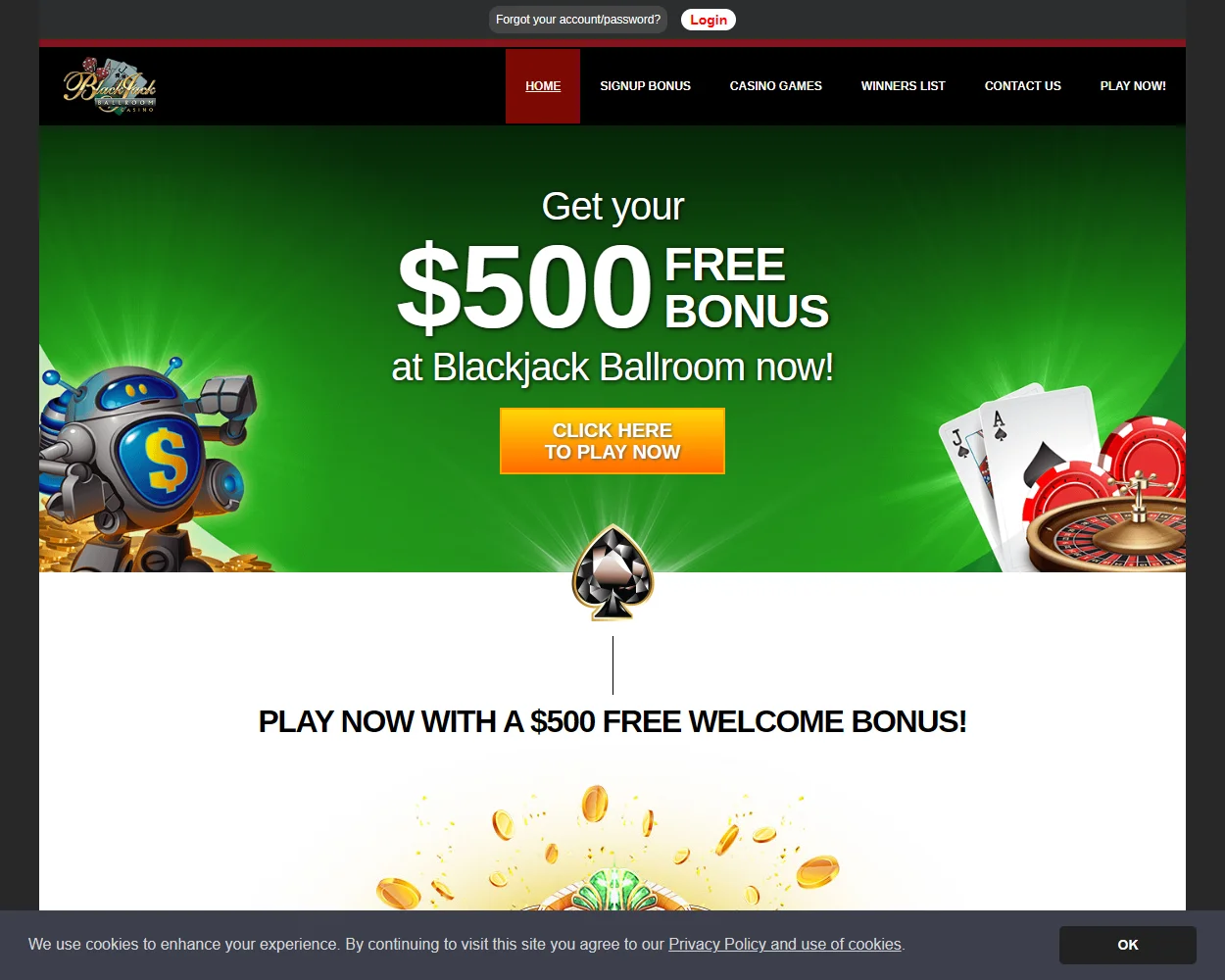 Blackjack Ballroom features