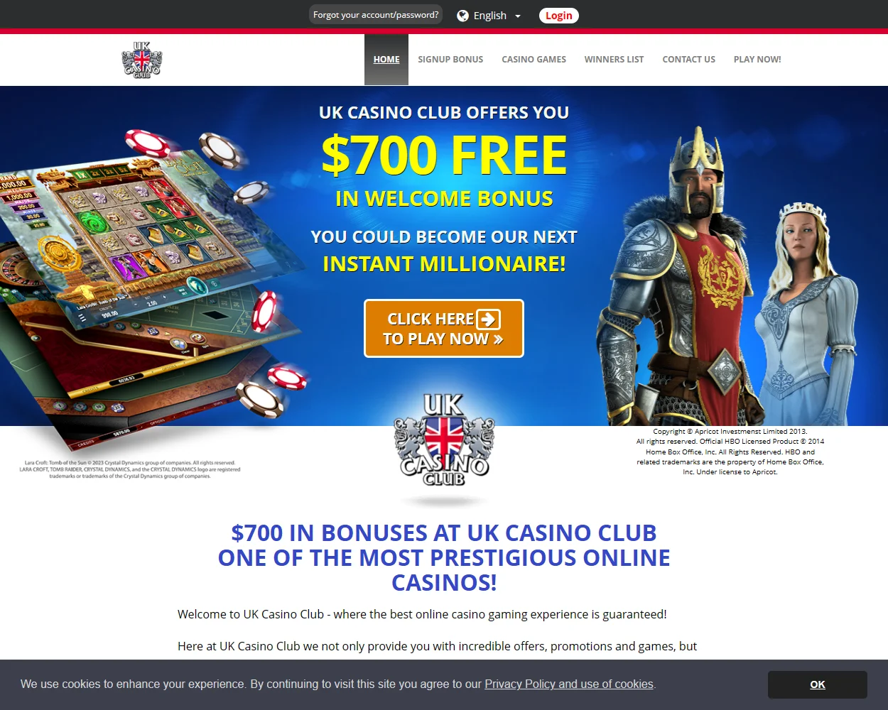 UK Casino Club features