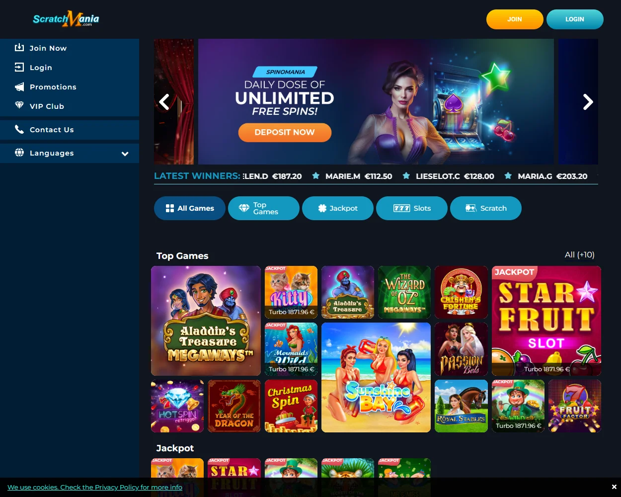 ScratchMania features