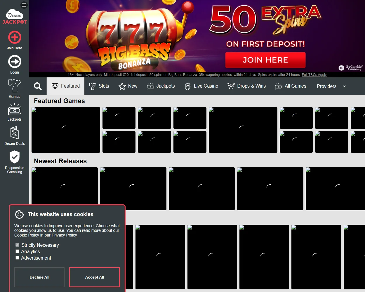 Dream Jackpot Casino features