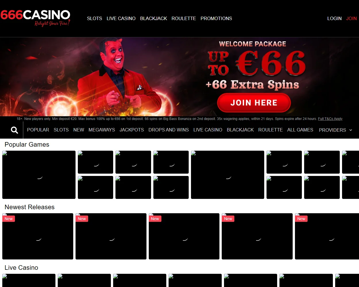 666 Casino features