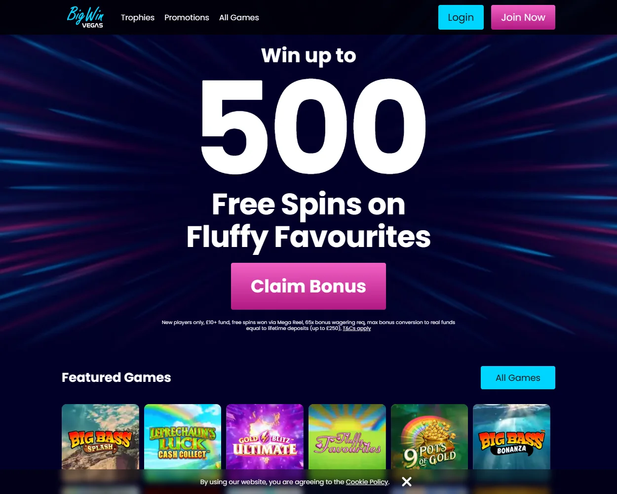 Big Win Vegas features