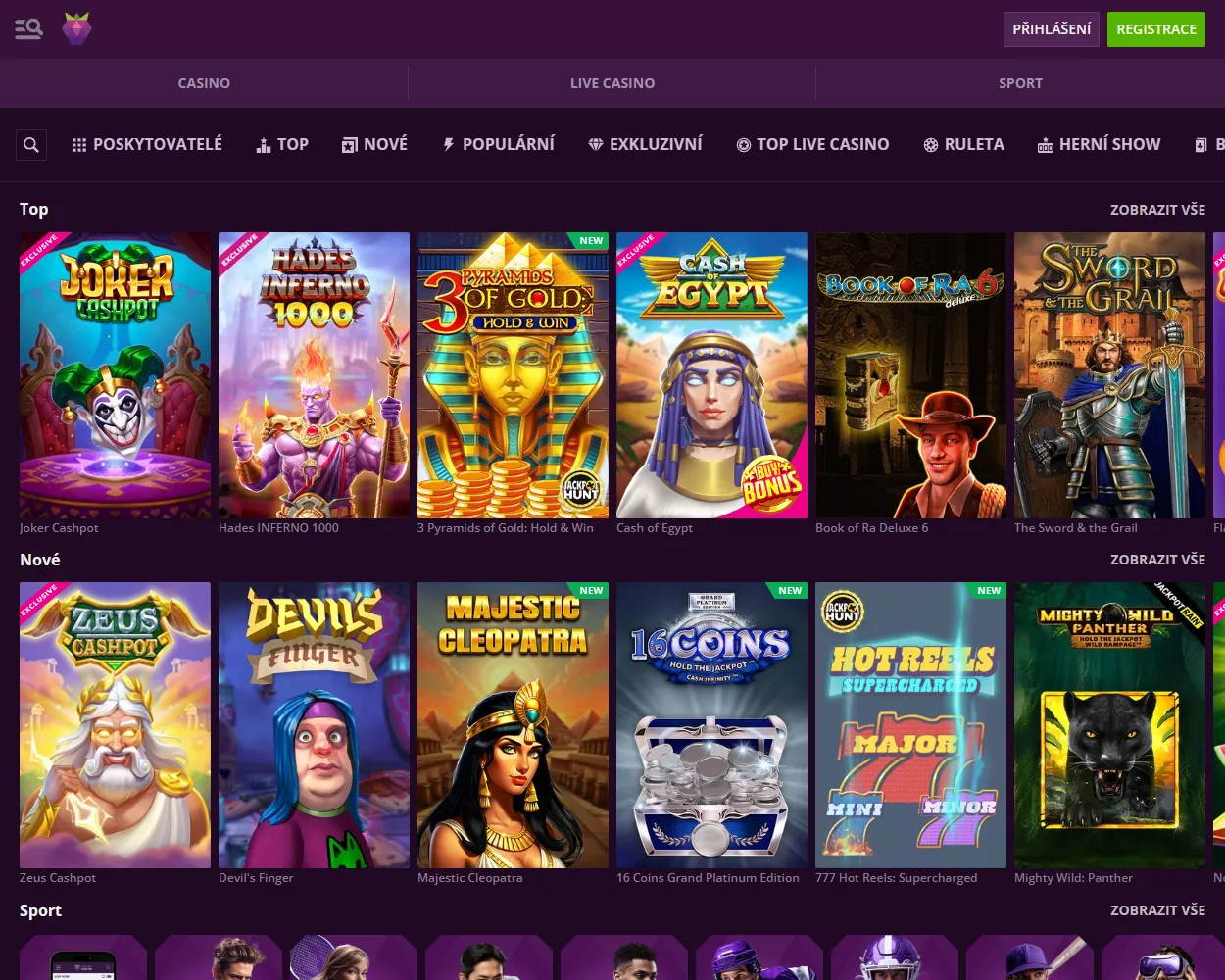 Malina Sports features