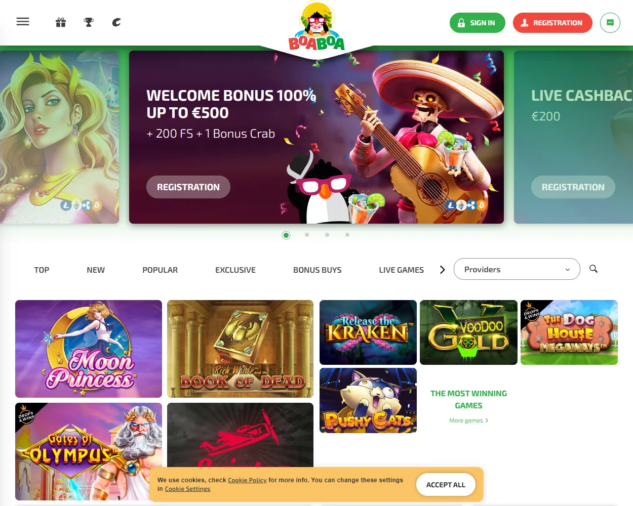 BoaBoa Casino features