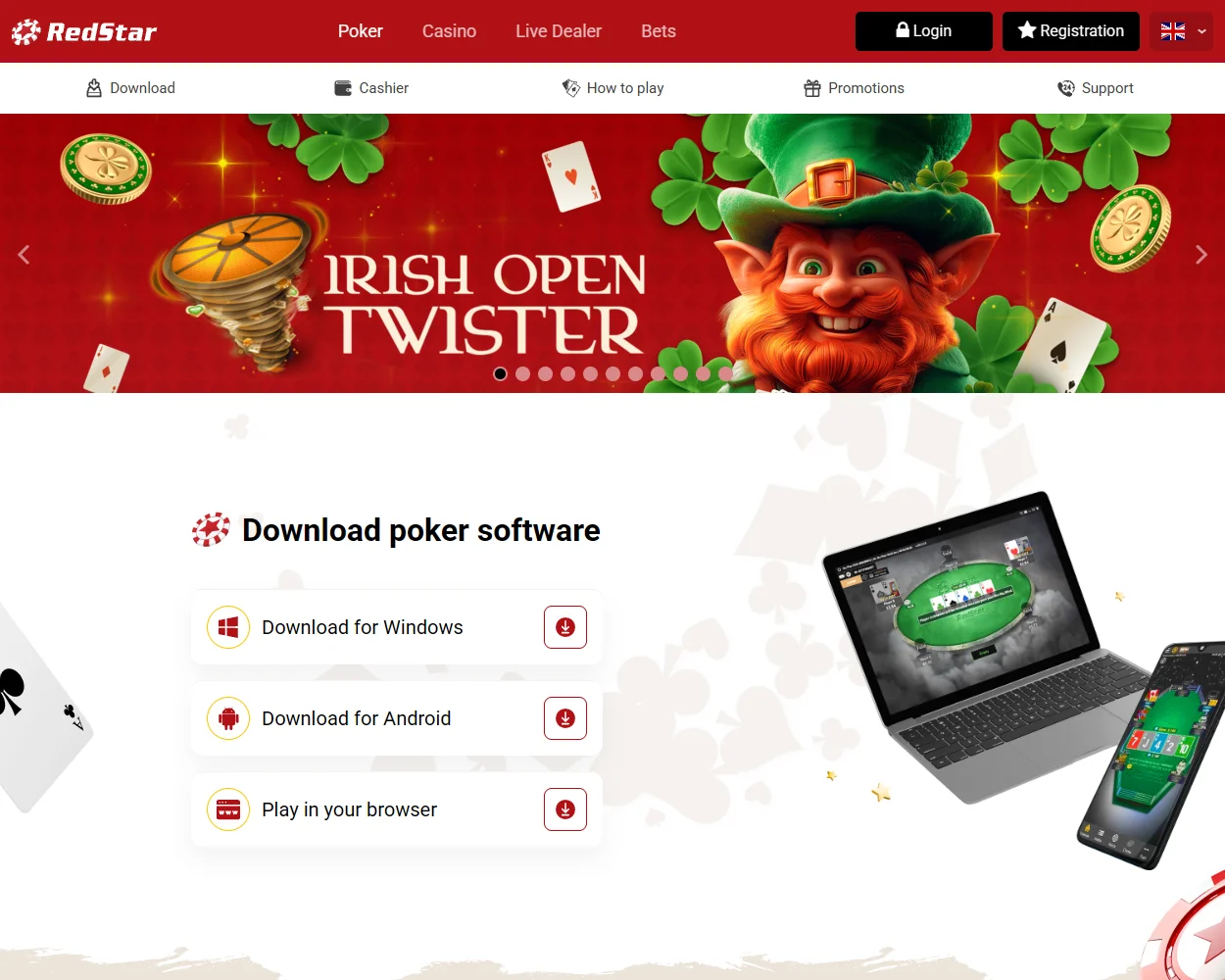 Red Star Poker features