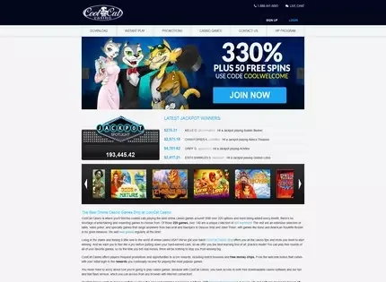Cool Cat Casino features