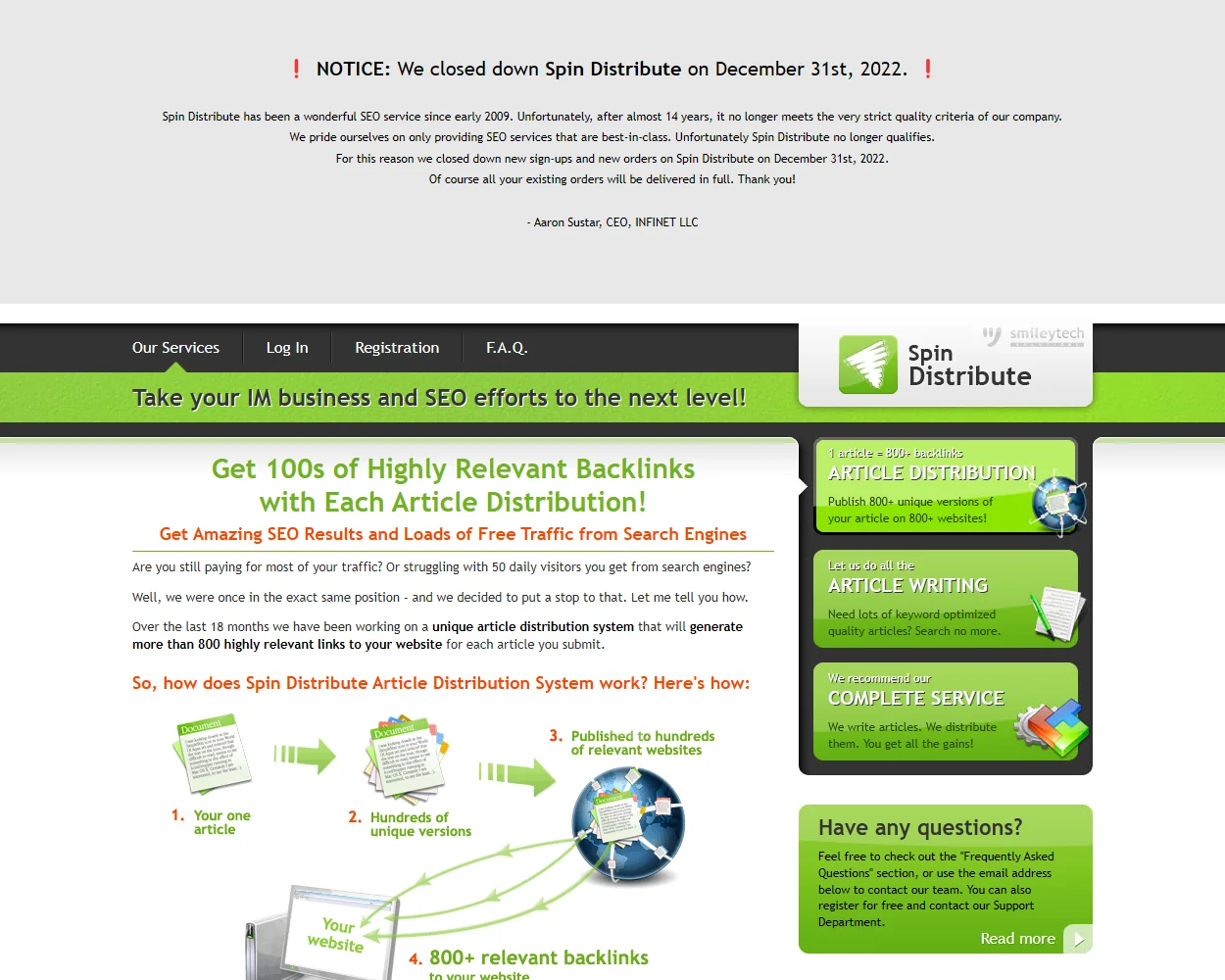 Spin Distribute features