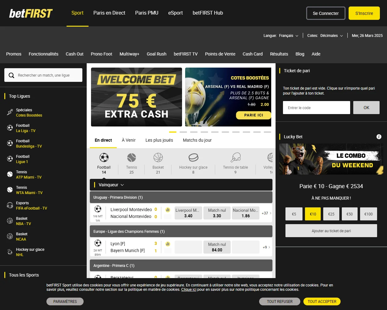 betFIRST features