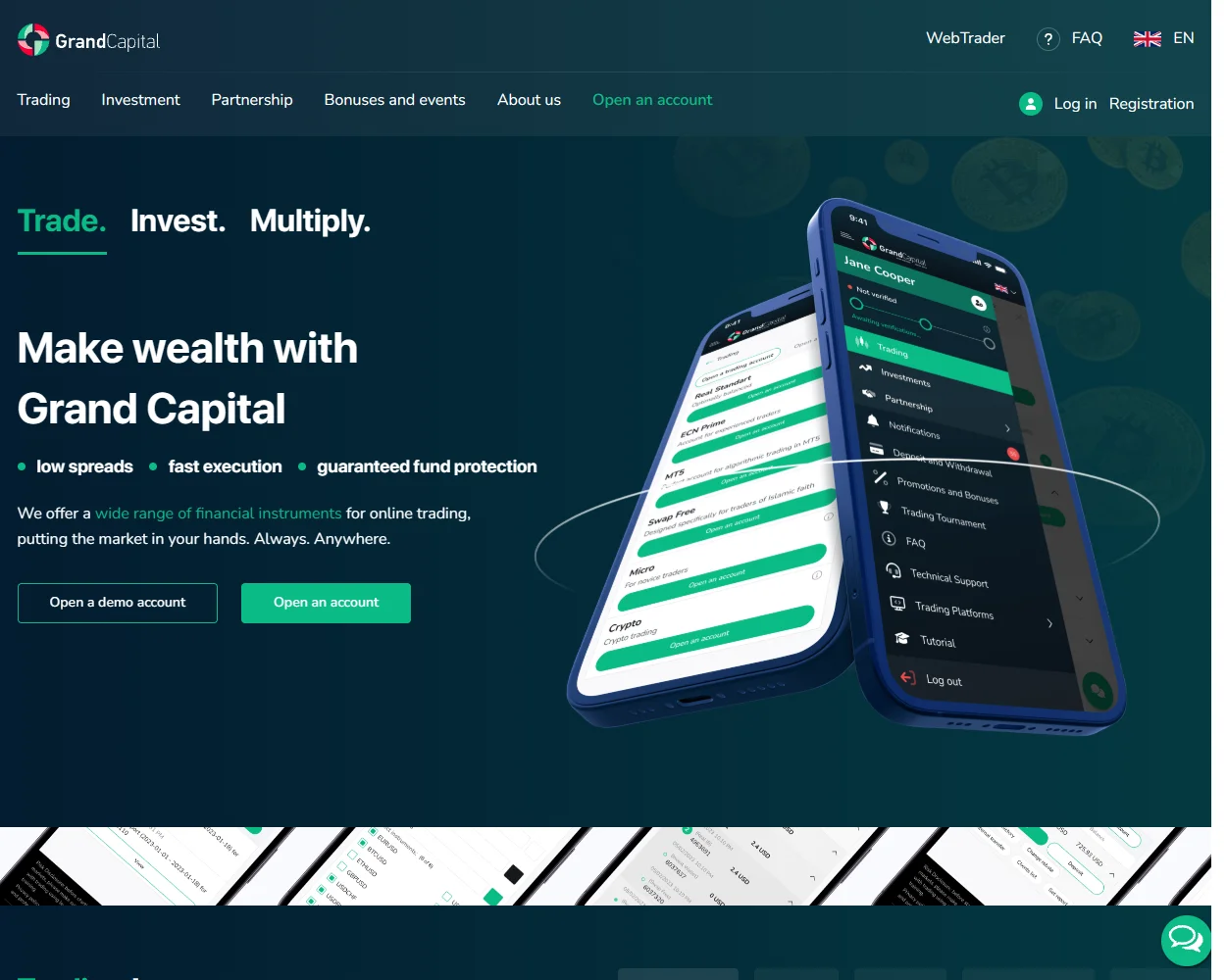 Grand Capital features