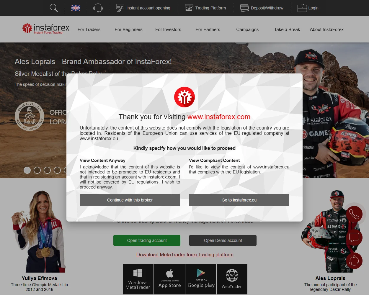 InstaForex features