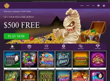 Mummys Gold Casino features