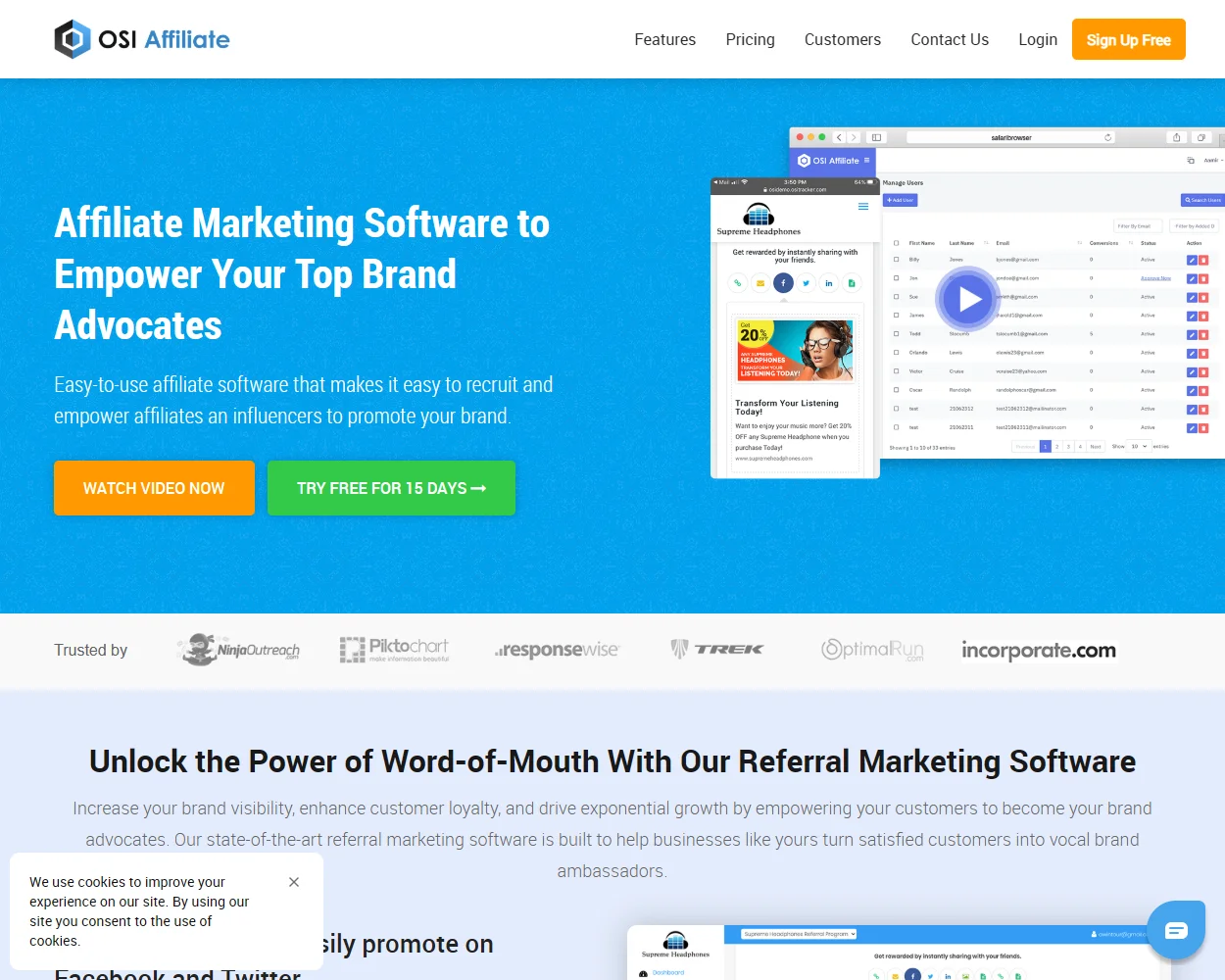 OSI Affiliate Software features