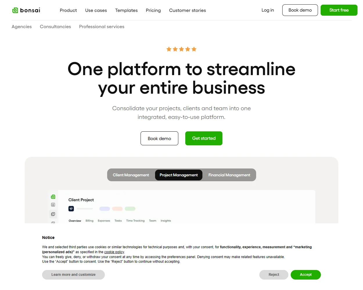 Hello Bonsai features