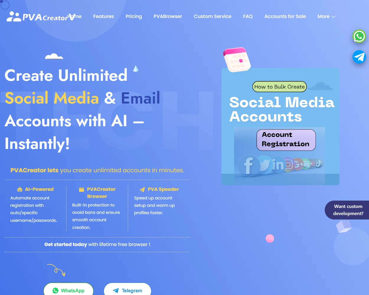 PVACreator.com features