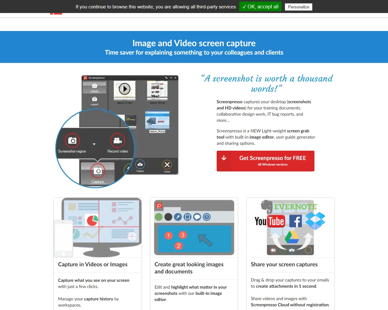 Screenpresso features