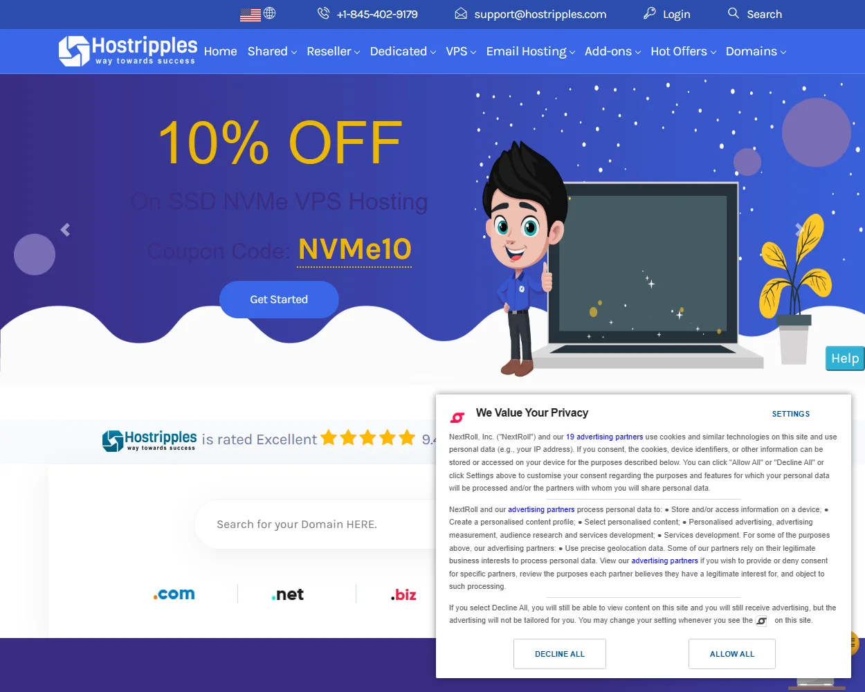 Hostripples features