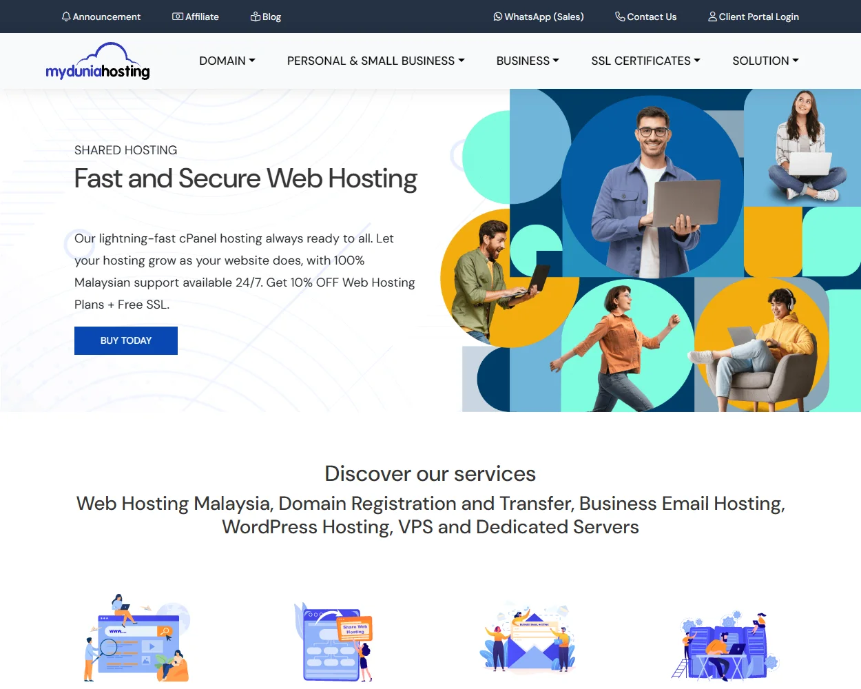 My Dunia Hosting features