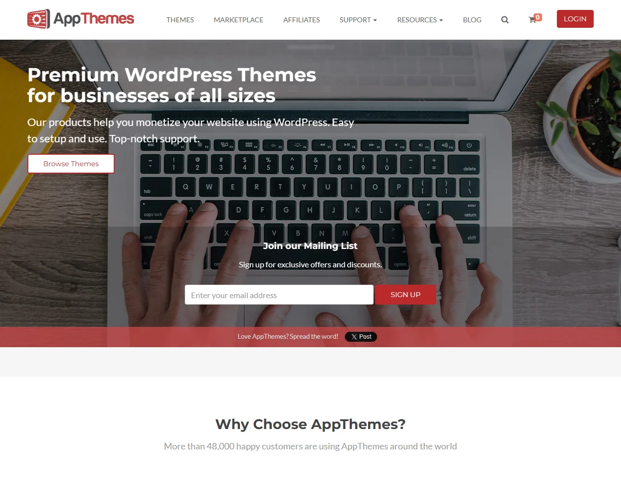 AppThemes features