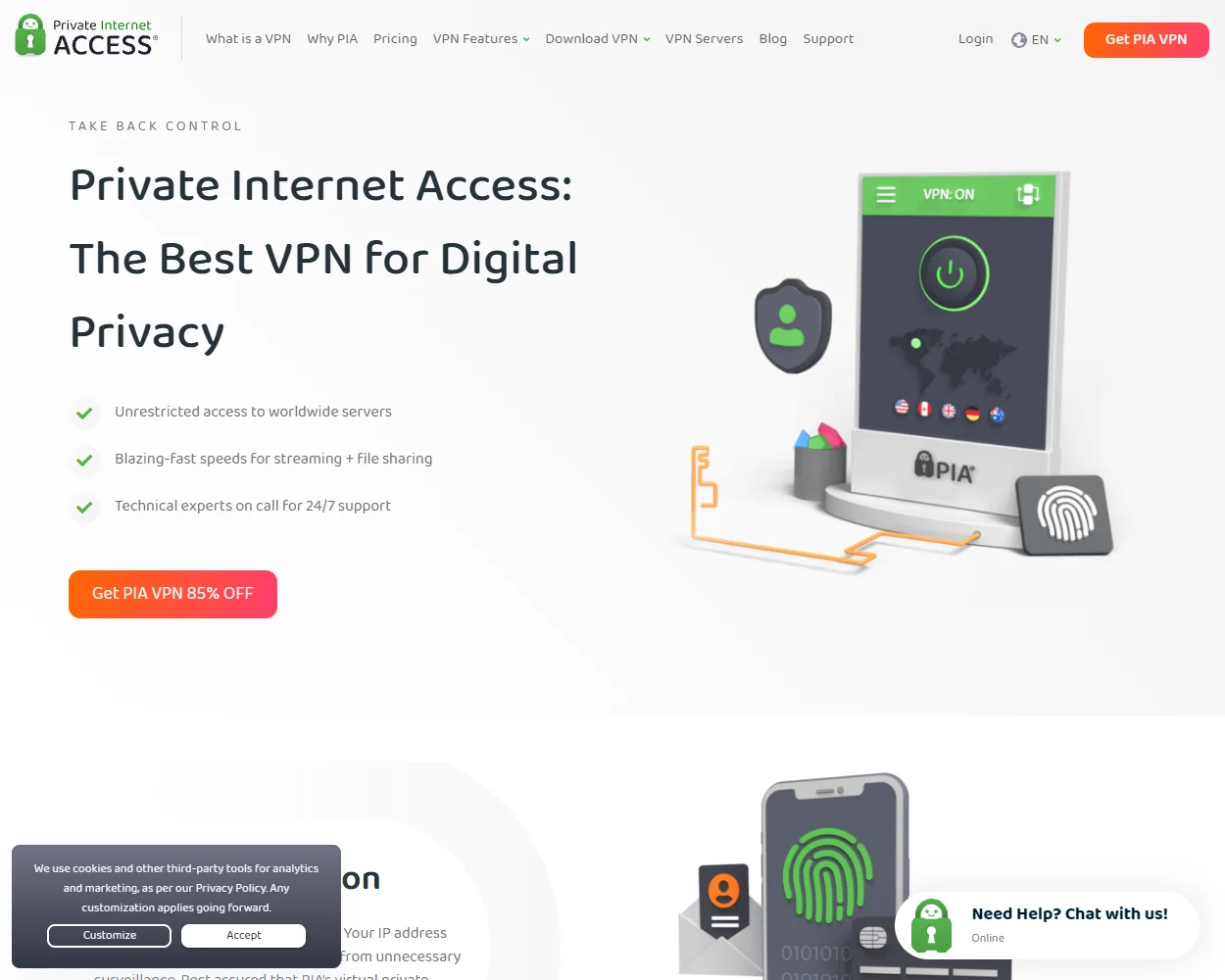 Private Internet Access features