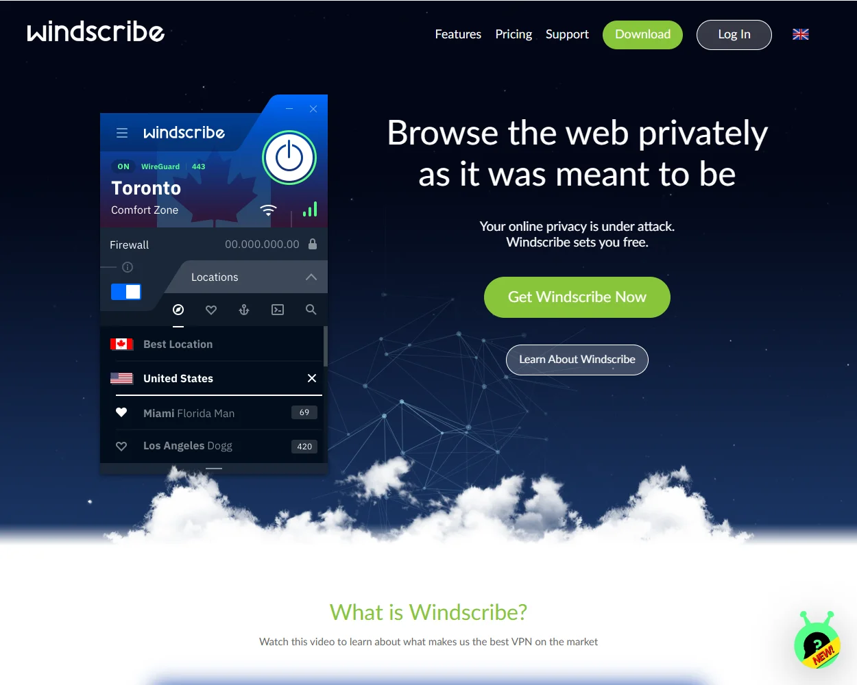 Windscribe features