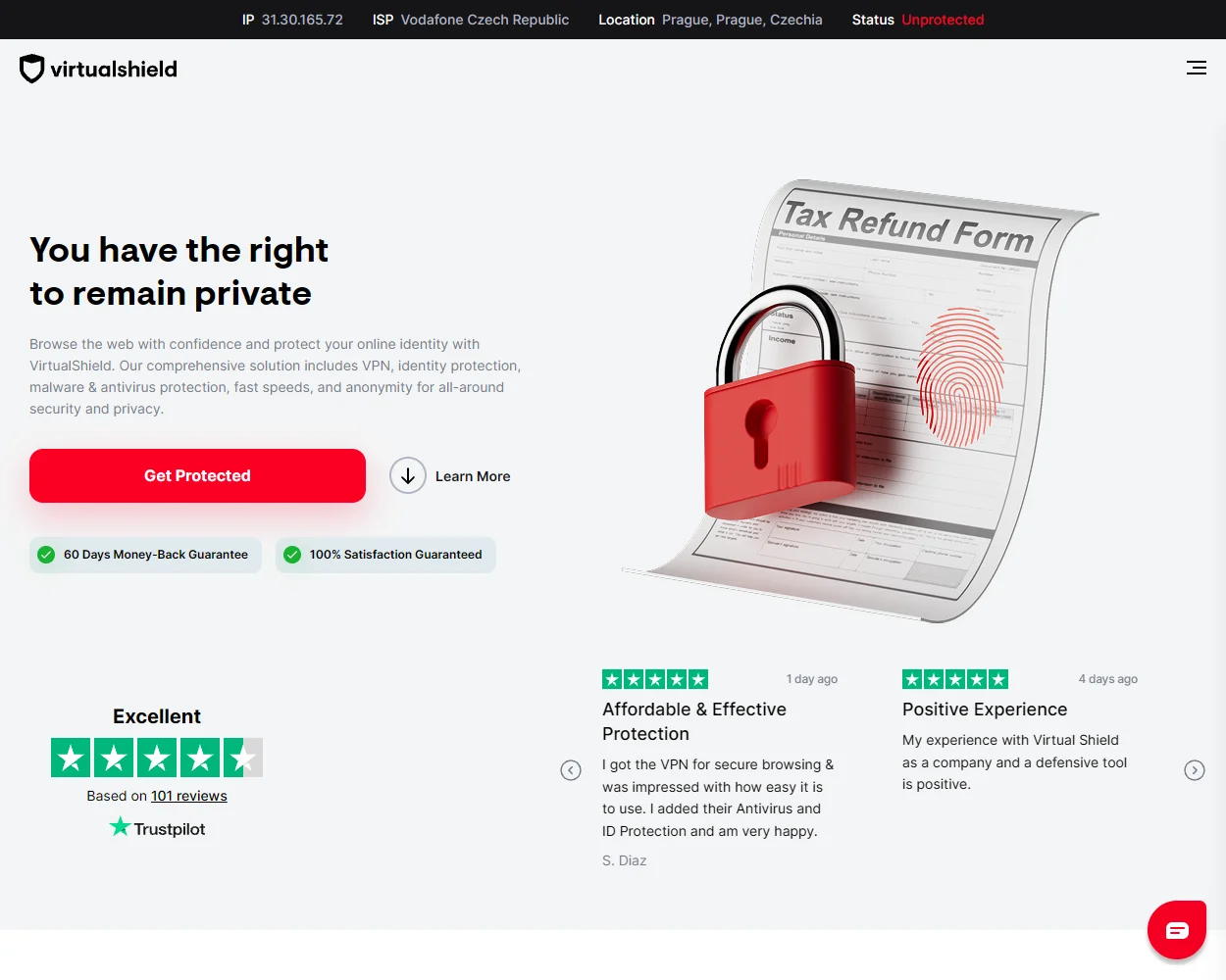 Virtual Shield VPN features