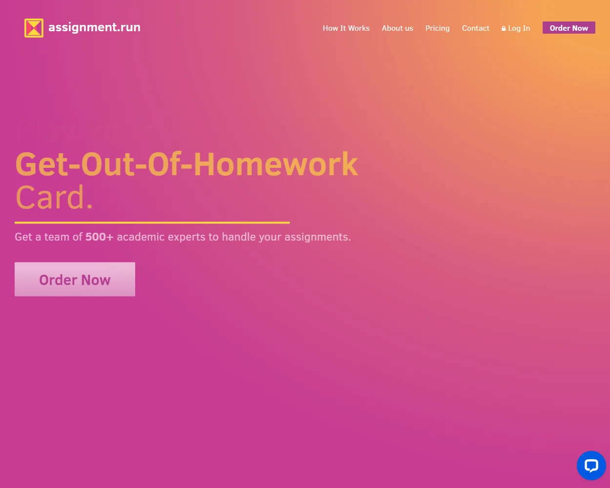 Assignment.Run features