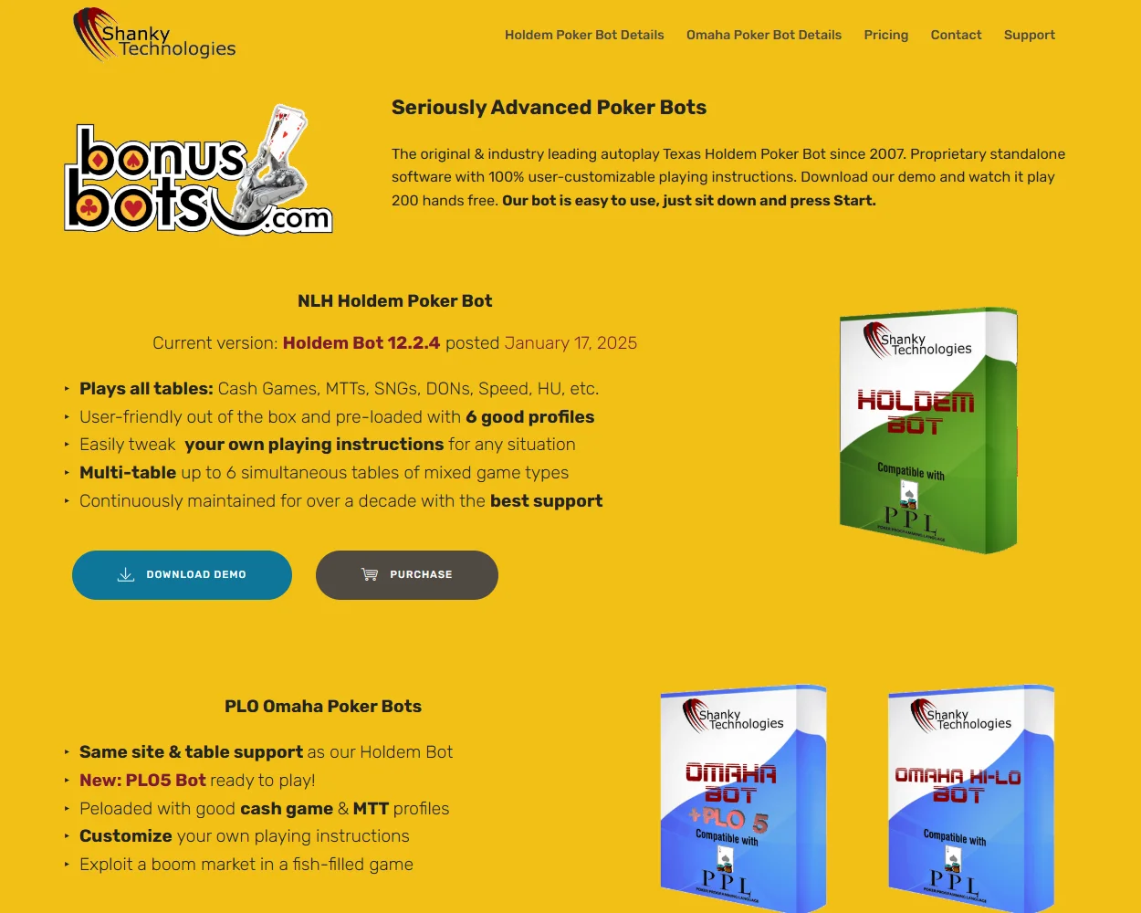 BonusBots.com features