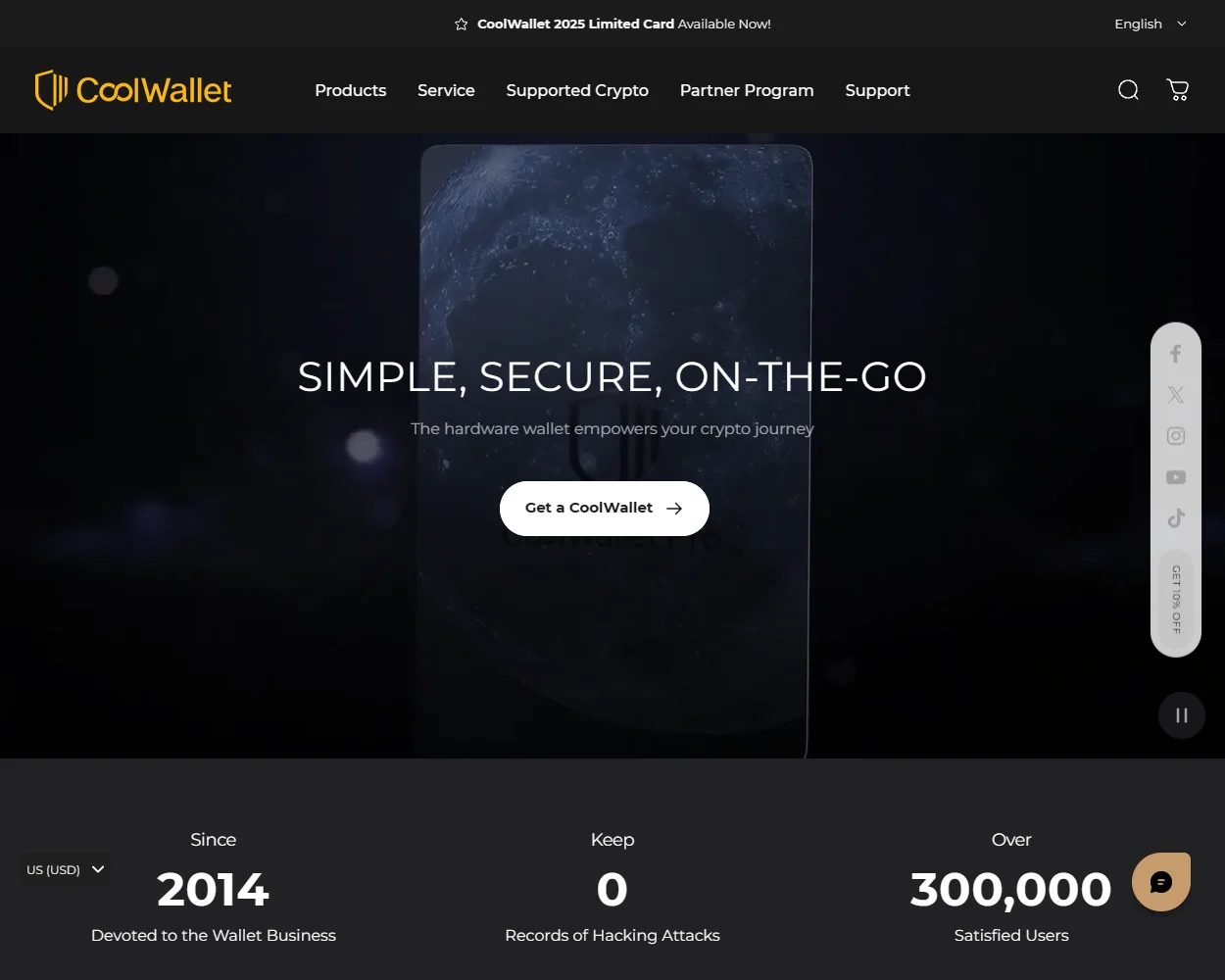 CoolWallet S features