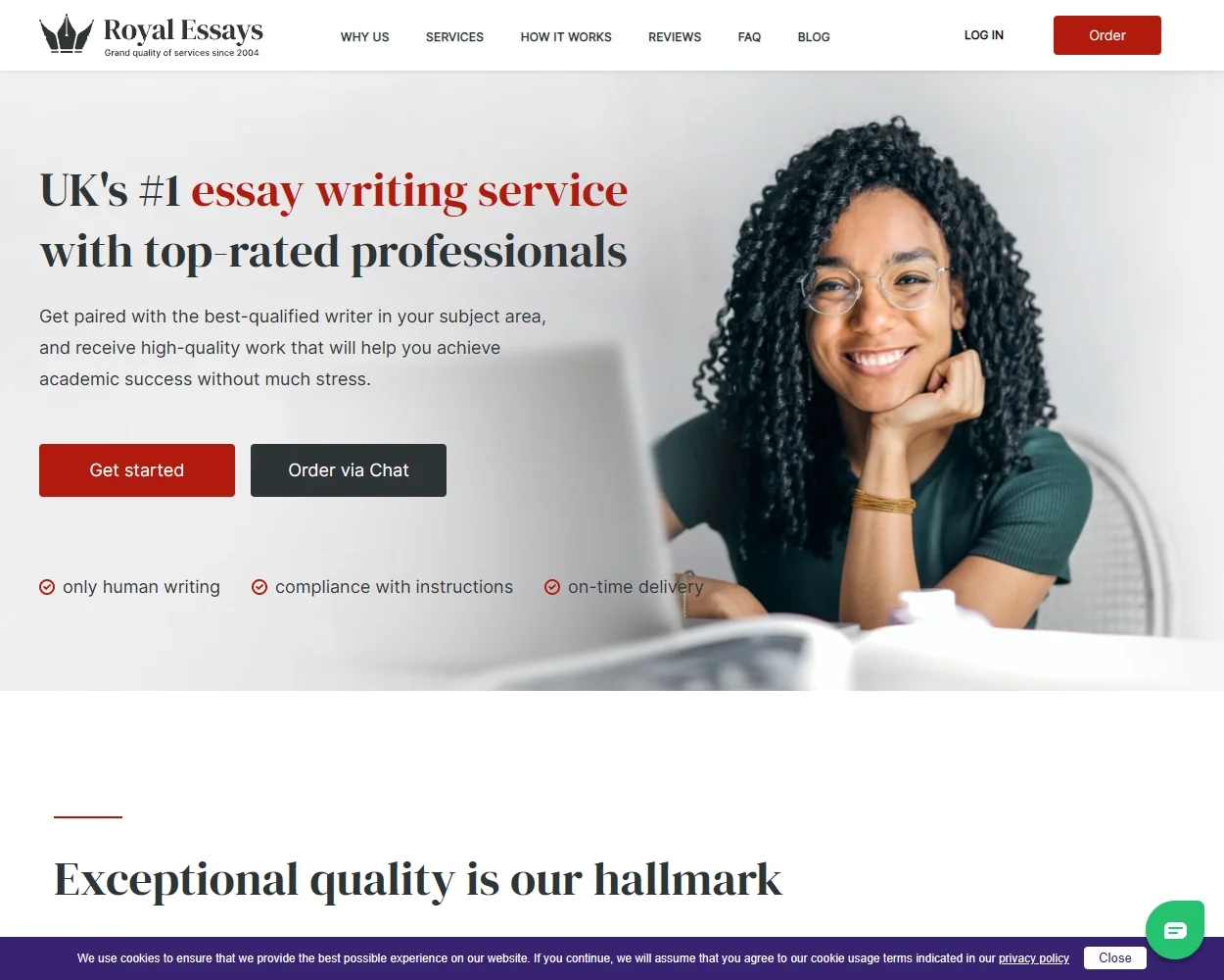 Royal Essays features