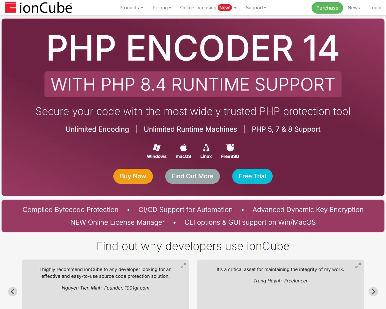 ionCube Package Foundry features