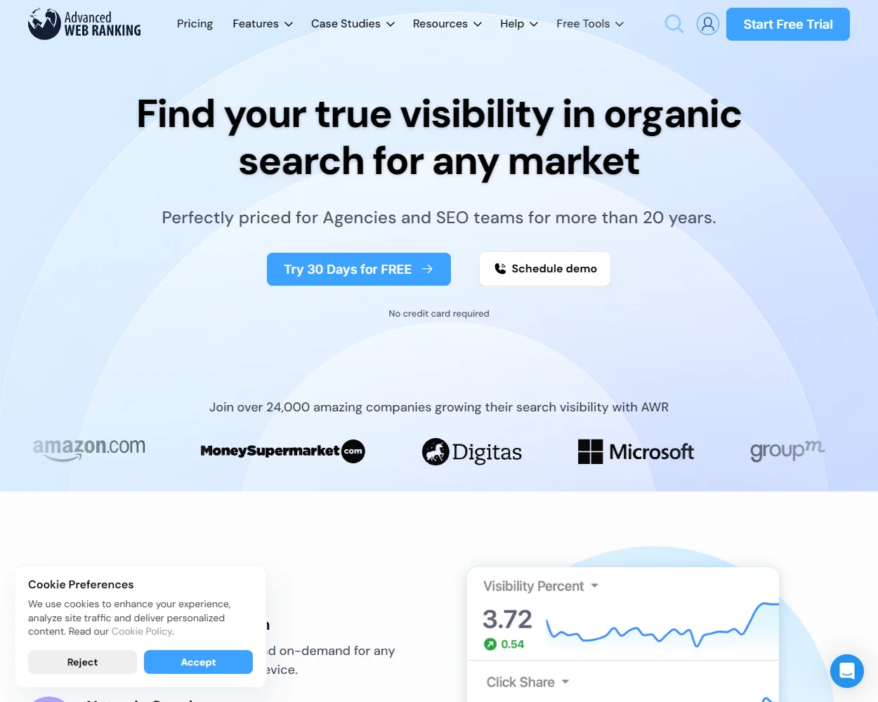 Advanced Web Ranking features