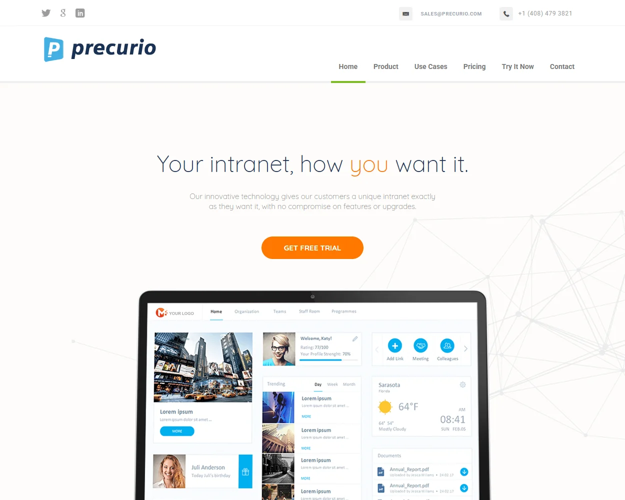Precurio features