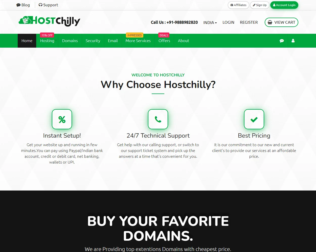 Hostchilly.com features