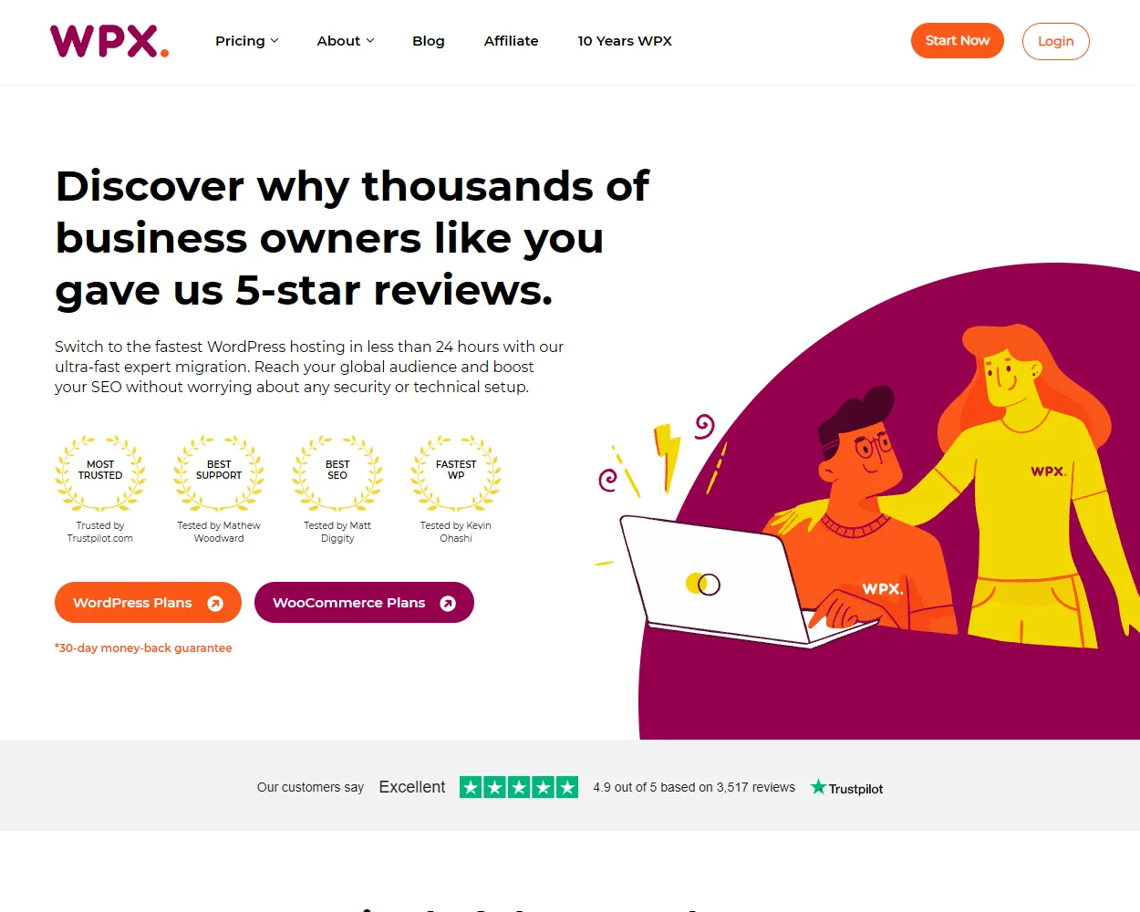 WPX Hosting features