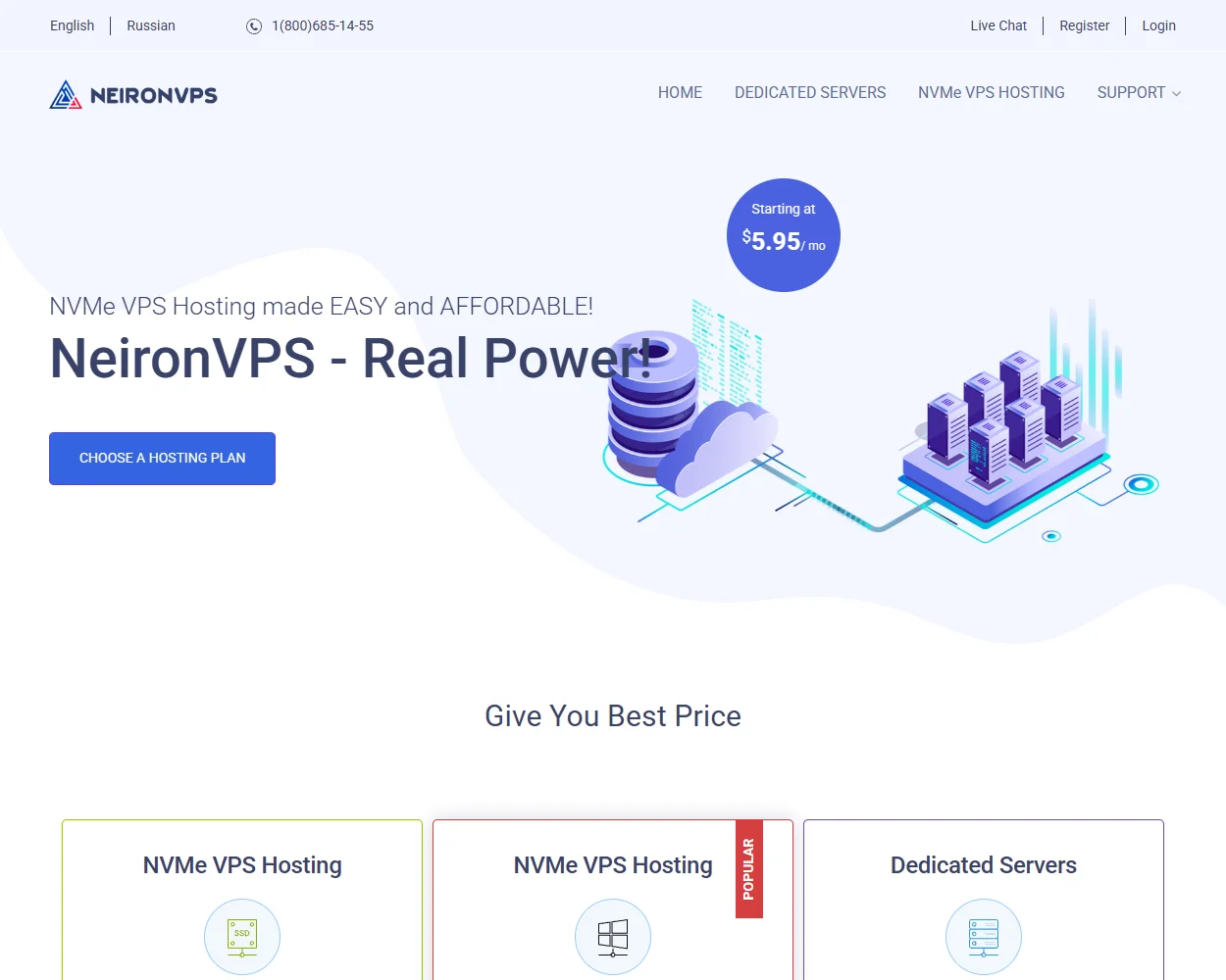 NeironVPS features