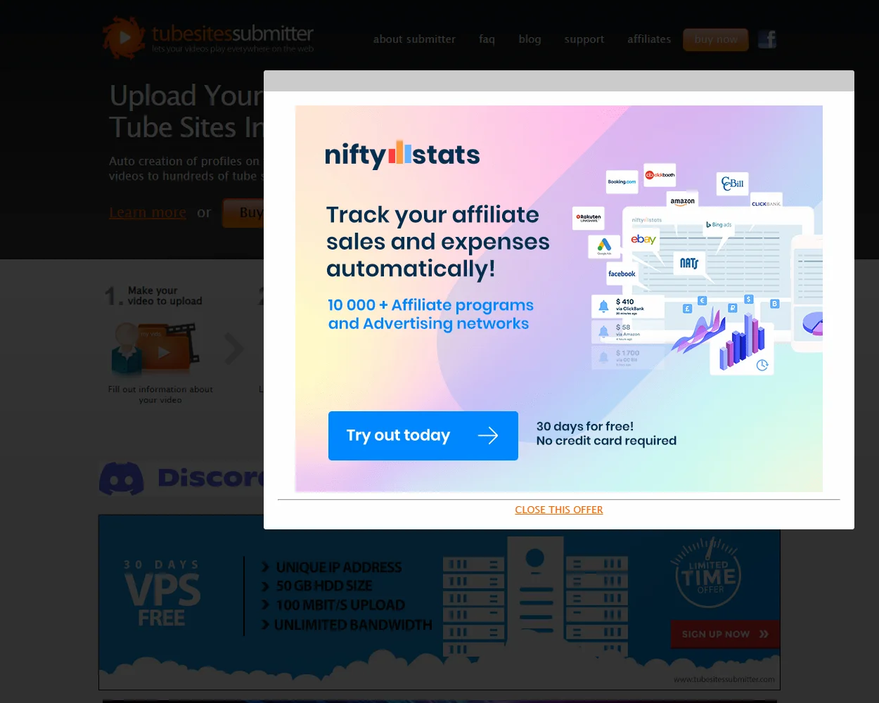 Tube Sites Submitter features
