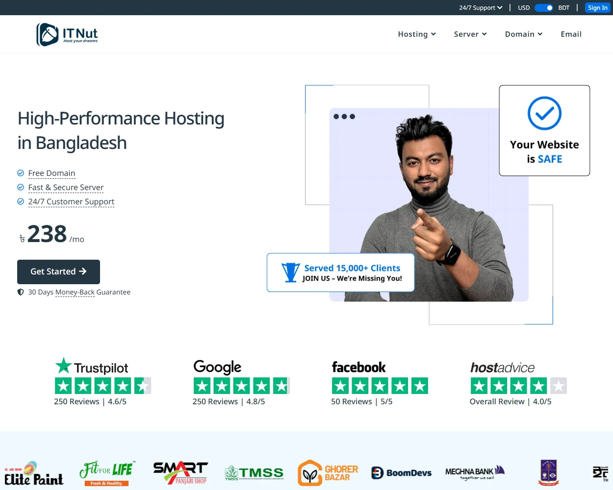 IT Nut Hosting features