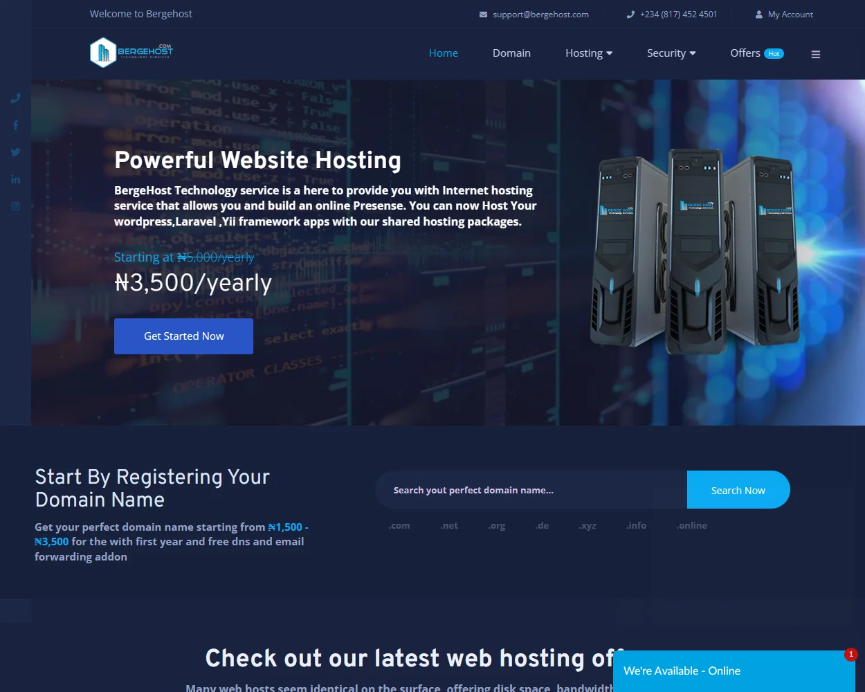 BergeHost features