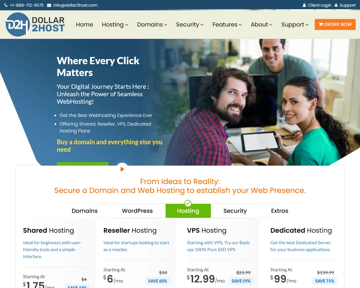 Dollar2Host features