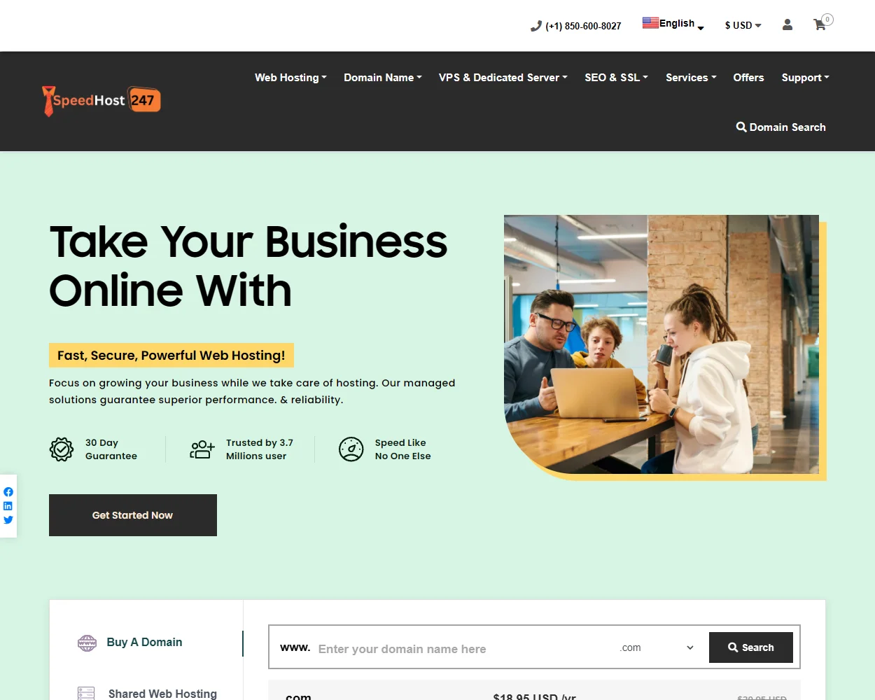 SpeedHost247 features