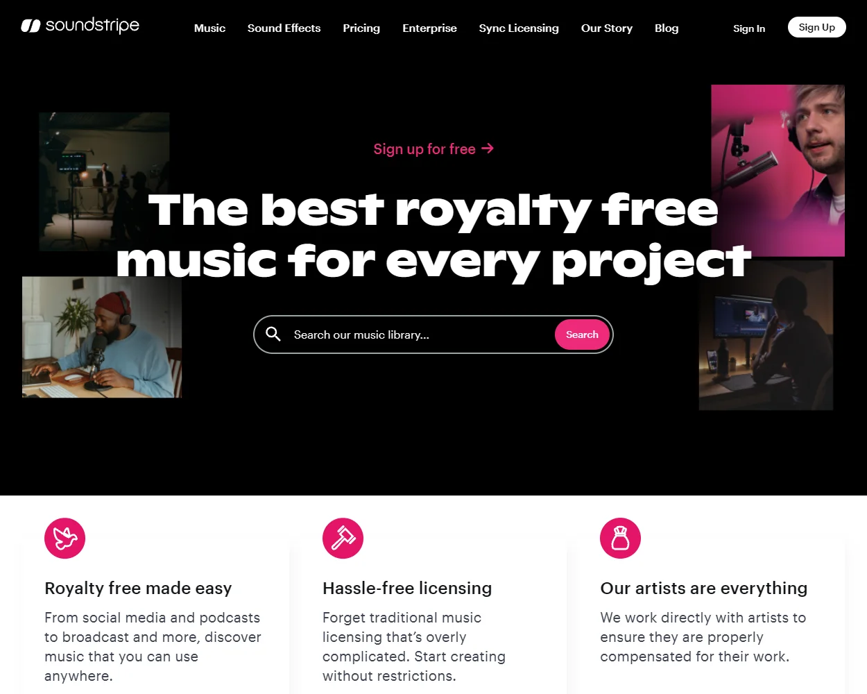 Soundstripe features