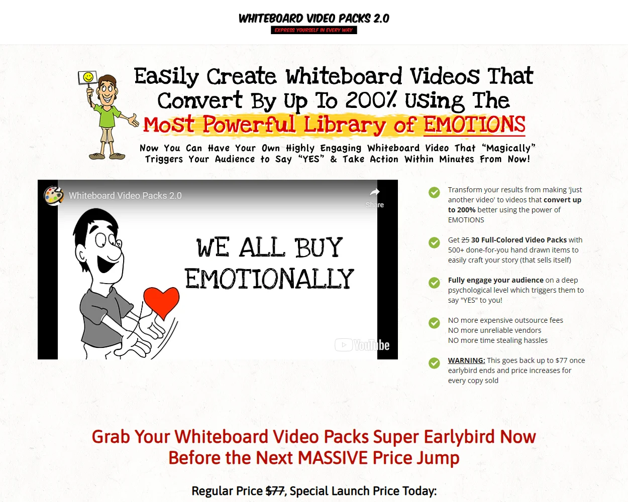 Whiteboard Video Packs features